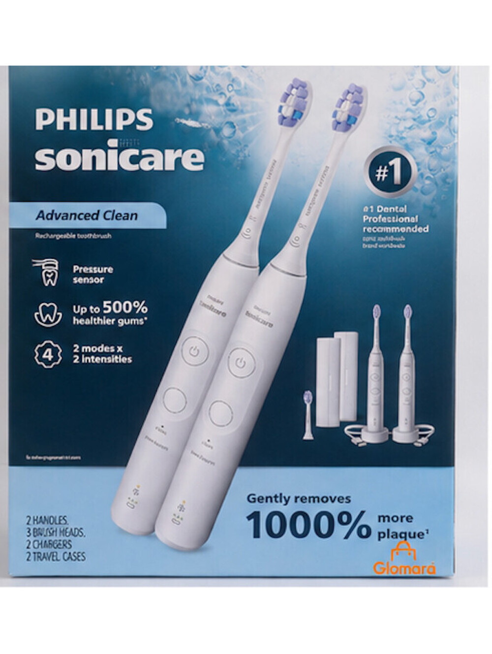Philips Sonicare Advanced Clean HX712A Rechargeable Toothbrush 2 Pack